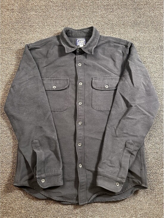 J. Crew Other - J Crew Heavyweight Chamois Button Up Shirt Men’s Sz M Black